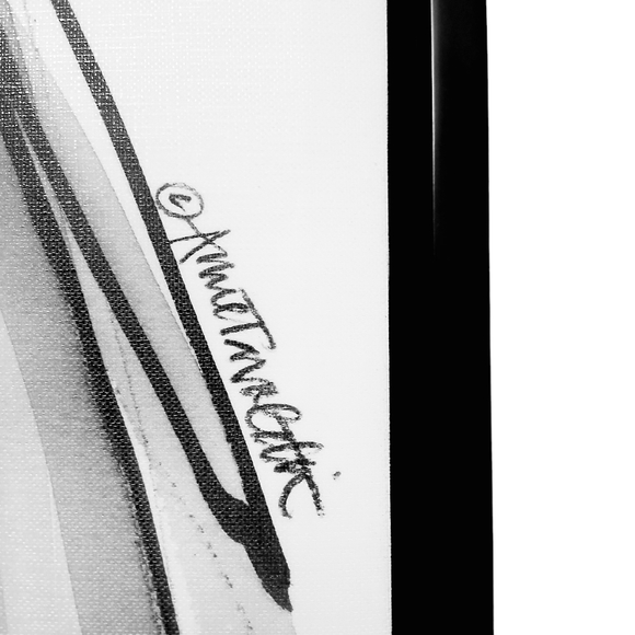 ANNE TAVOLETTI Original Vintage Fashion Sketch Canvas Model In Cape and Gloves - Picture 7 of 12